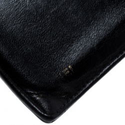 Chanel Black Caviar Leather CC Logo Compact Wallet