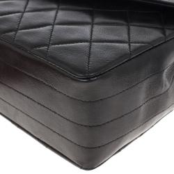 Pre Owned Chanel Vintage Black Quilted Lambskin Classic Flap Bag