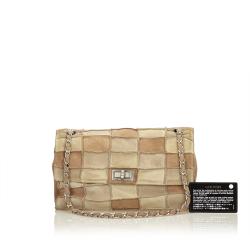 Pre Owned Chanel Multicolor Suede Patchwork 2.55 Reissue Flap Bag