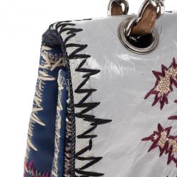 Pre Owned Chanel Multiclor Leather Patchwork Jumbo Classic Flap Bag