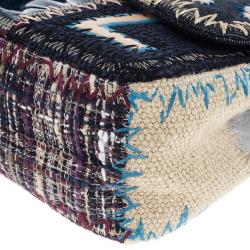 Pre Owned Chanel Multiclor Leather Patchwork Jumbo Classic Flap Bag