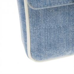 مملوكة مسبقًا حقيبة شانيل شوكوليت بار إيست-وست دنيم أزرق وسط