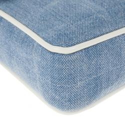 مملوكة مسبقًا حقيبة شانيل شوكوليت بار إيست-وست دنيم أزرق وسط