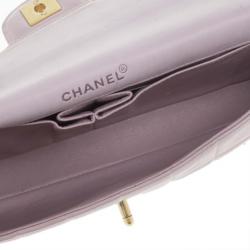 مملوكة مسبقًا حقيبة شانيل شوكليت بار أيست-ويست باغيت جلد خروف وردي