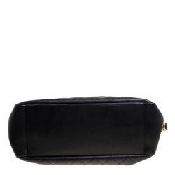 Pre Owned حقيبة شانيل غراند GST شوبر جلد كافيار أسود مبطن 