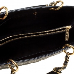 Pre Owned حقيبة شانيل غراند GST شوبر جلد كافيار أسود مبطن 