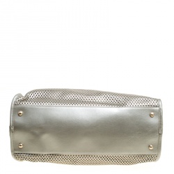 Pre Owned Chanel Grey Perforated Leather Up in the Air Tote 