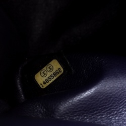 Pre Owned Chanel Blue Quilted Patent Leather Reissue 2.55 Classic 227 Flap Bag