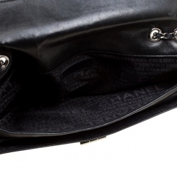 Pre Owned Chanel Black Leather Giant Reissue Flap Shoulder Bag