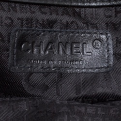Pre Owned Chanel Black Leather Giant Reissue Flap Shoulder Bag