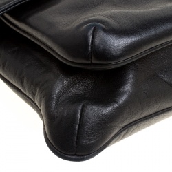 Pre Owned Chanel Black Leather Giant Reissue Flap Shoulder Bag
