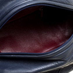 مملوكة مسبقًا Chanel Navy Blue Quilted Leather CC Bowler Bag