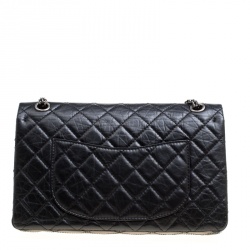 Pre Owned Chanel Black Quilted Leather Reissue 2.55 Classic 226 Flap Bag