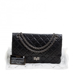 Pre Owned Chanel Black Quilted Leather Reissue 2.55 Classic 226 Flap Bag