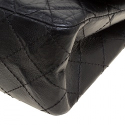 Pre Owned Chanel Black Quilted Leather Reissue 2.55 Classic 226 Flap Bag
