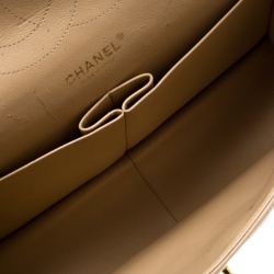 Pre Owned حقيبة شانيل قلاب مزدوج كلاسيك جامبو جلد مبطنة زرقاء