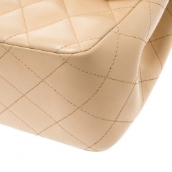 Pre Owned حقيبة شانيل قلاب مزدوج كلاسيك جامبو جلد مبطنة زرقاء