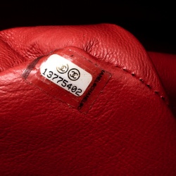 Pre Owned Chanel Red Quilted Leather Maxi Classic Single Flap Bag