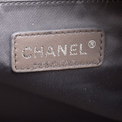 Pre Owned Chanel Black Leather CC Chain Around Bowling Bag