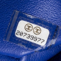 Pre Owned Chanel Blue Quilted Jersey Diana Flap Bag