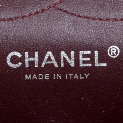 Pre Owned حقيبة شانيل قلاب مزدوج كلاسيك جامبو جلد مبطنة زرقاء