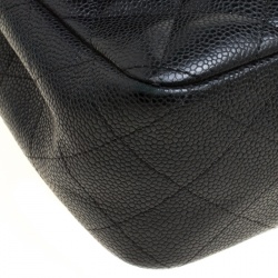 Pre Owned حقيبة شانيل قلاب مزدوج كلاسيك جامبو جلد مبطنة زرقاء