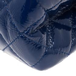 Pre Owned Chanel Blue Patent Leather 2.55 Reissue 227