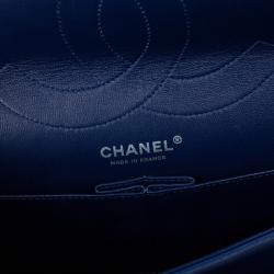 Pre Owned Chanel Blue Patent Leather 2.55 Reissue 227