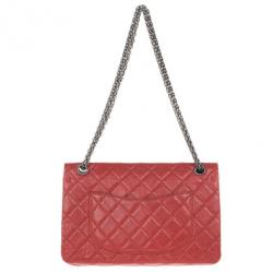Pre Owned Chanel Red Leather 2.26 Reissue Flap Bag