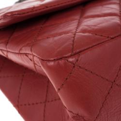 Pre Owned Chanel Red Leather 2.26 Reissue Flap Bag