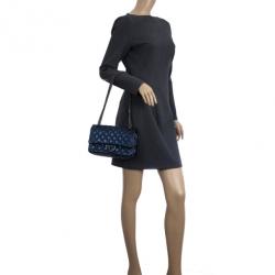 Pre Owned Chanel Metallic Blue 2.55 Reissue Bag