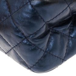 Pre Owned Chanel Metallic Blue 2.55 Reissue Bag