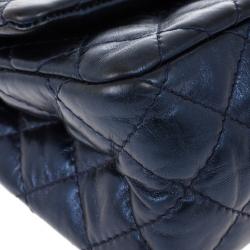 Pre Owned Chanel Metallic Blue 2.55 Reissue Bag