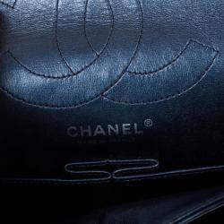 Pre Owned Chanel Metallic Blue 2.55 Reissue Bag