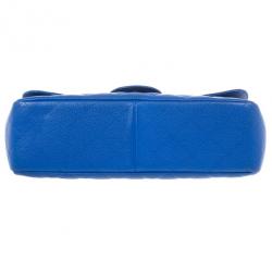 Pre Owned Chanel Blue Caviar Jumbo Flap Bag