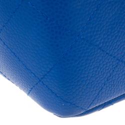 Pre Owned Chanel Blue Caviar Jumbo Flap Bag