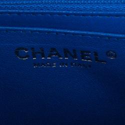 Pre Owned Chanel Blue Caviar Jumbo Flap Bag