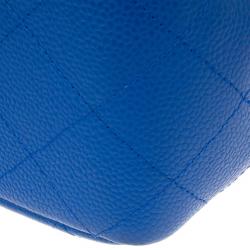 Pre Owned Chanel Blue Caviar Jumbo Flap Bag