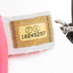 Pre Owned Chanel White/Black Quilted Leather Cambon Ligne Bowler Bag