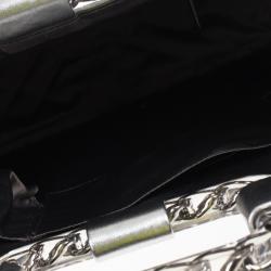 مملوكة مسبقًا Chanel Silver Leather and Vinyl Ice Cube Tote