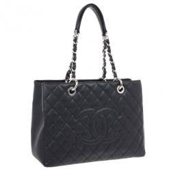 مملوكة مسبقًا Chanel Black Caviar Grand Shopper Tote