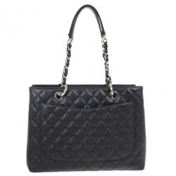 مملوكة مسبقًا Chanel Black Caviar Grand Shopper Tote