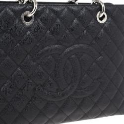مملوكة مسبقًا Chanel Black Caviar Grand Shopper Tote