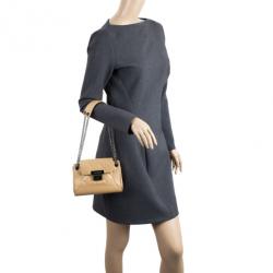 مملوكة مسبقًا Chanel Beige Lambskin Mini Accordion Flap Bag