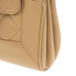 مملوكة مسبقًا Chanel Beige Lambskin Mini Accordion Flap Bag