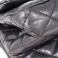 Pre Owned Chanel Metallic Grey 2.55 Reissue 226 Flap Bag