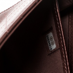 Chanel Metallic Brown Quilted Leather CC Continental Wallet