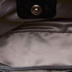 Pre Owned Chanel Black Patent Leather Luxe Ligne Accordion Flap Shoulder Bag