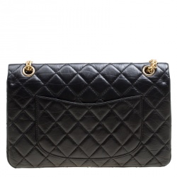 مملوكة مسبقًا حقيبة شانيل قلاب 226 قلاب كلاسيك 2.55 ريإيشو جلد مبطنة سوداء