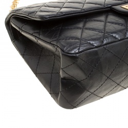 مملوكة مسبقًا حقيبة شانيل قلاب 226 قلاب كلاسيك 2.55 ريإيشو جلد مبطنة سوداء